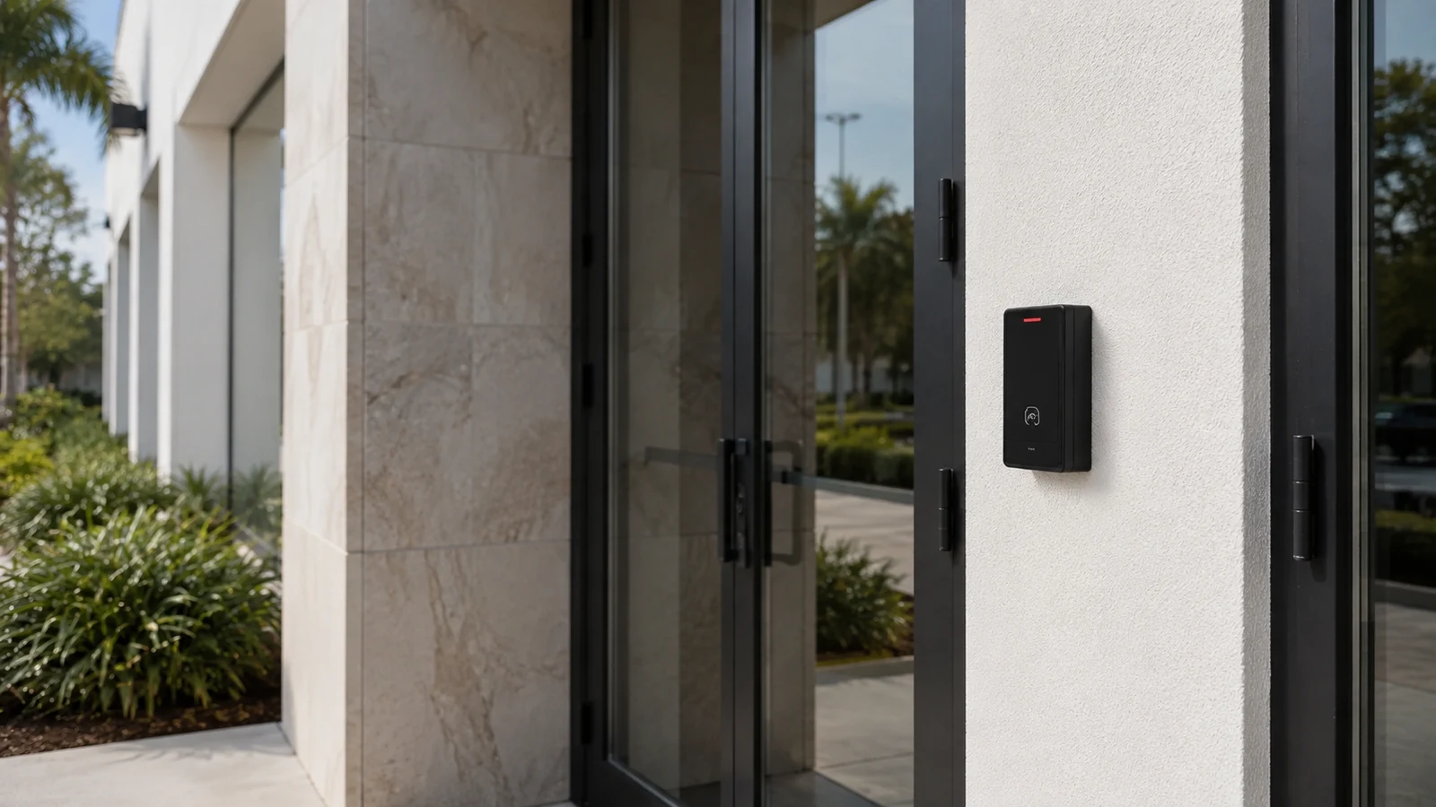 Documentary view of a commercial access-control installation