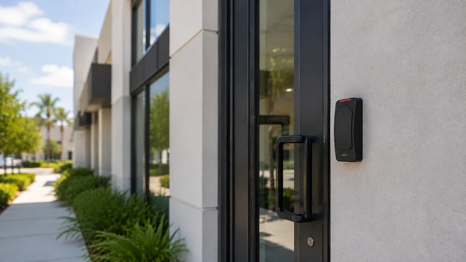 Documentary view of a commercial access-control installation